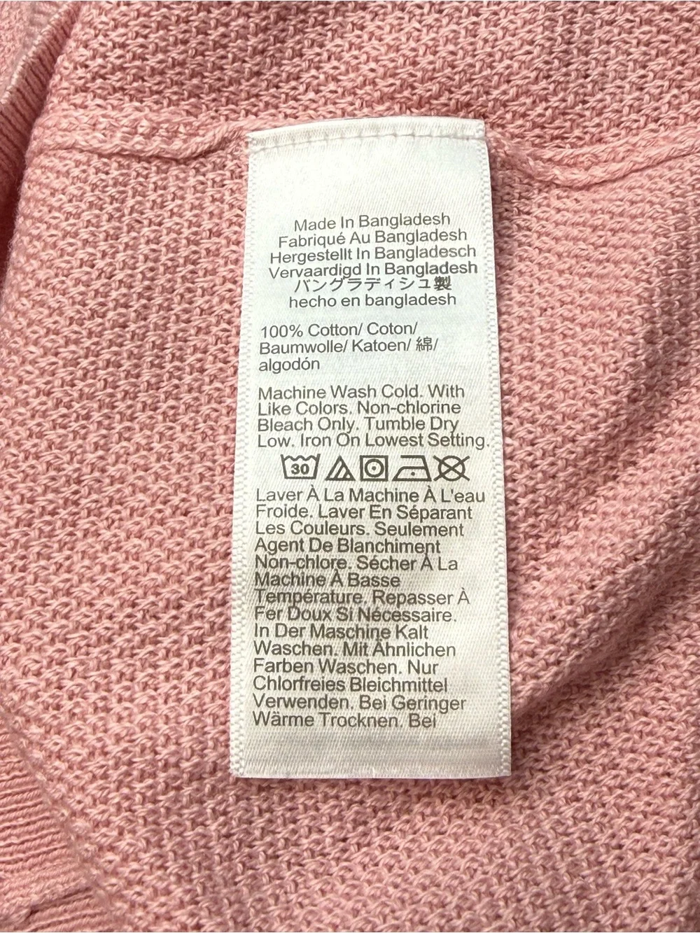 J.Crew Men’s Iced Quartz Pink Textured Knit Crewneck Sweater Light NWT Large